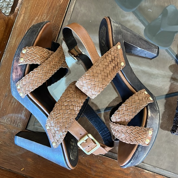 Vince Camuto Braided Leather Heels - Picture 5 of 8